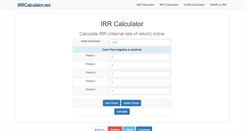 Desktop Screenshot of irrcalculator.net